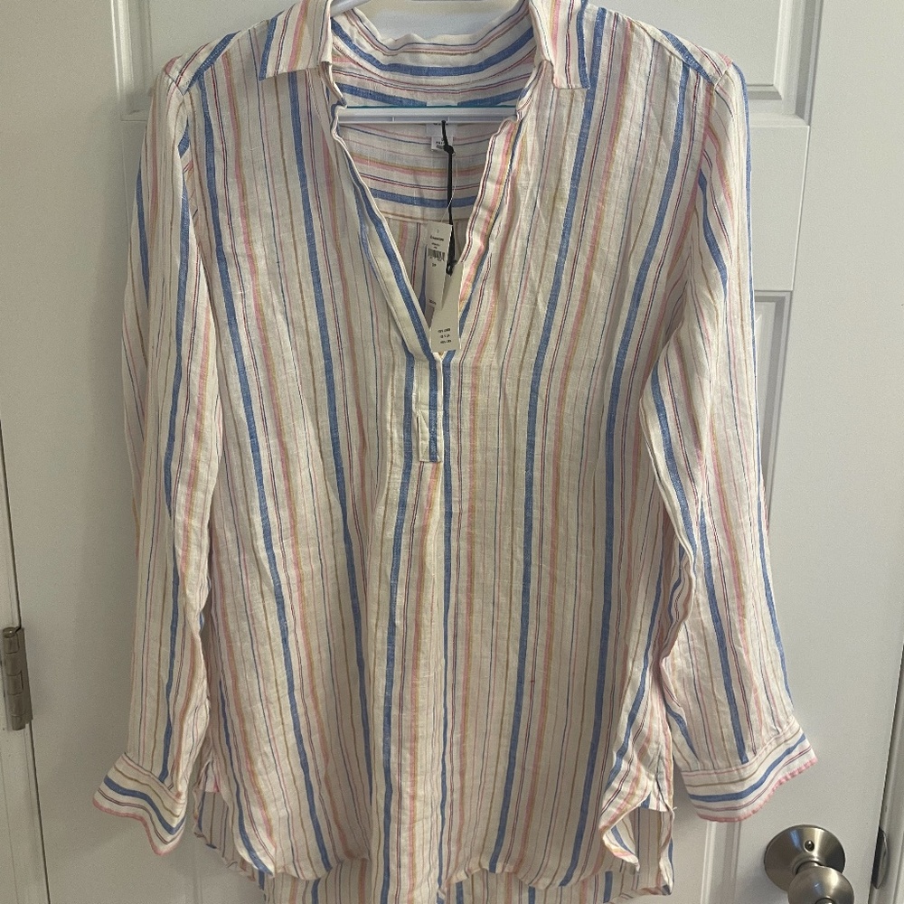 Linen v neck tunic